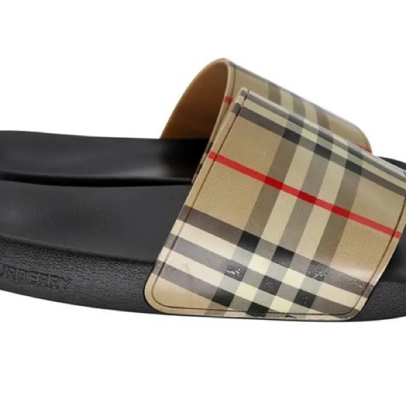 New Burberry Men's Furley Vintage Check Slide Sandals  No Box - Picture 8 of 12